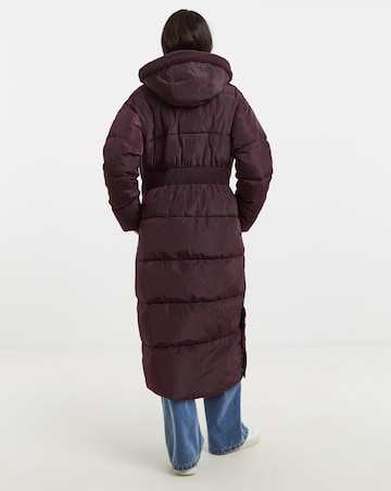 Wine Maxi Padded Coat