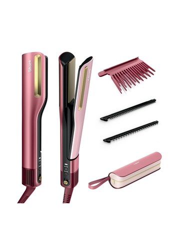 Shark SilkiPro Straight Hair Straightener + Dryer in One Tool HT401UKPK Pink