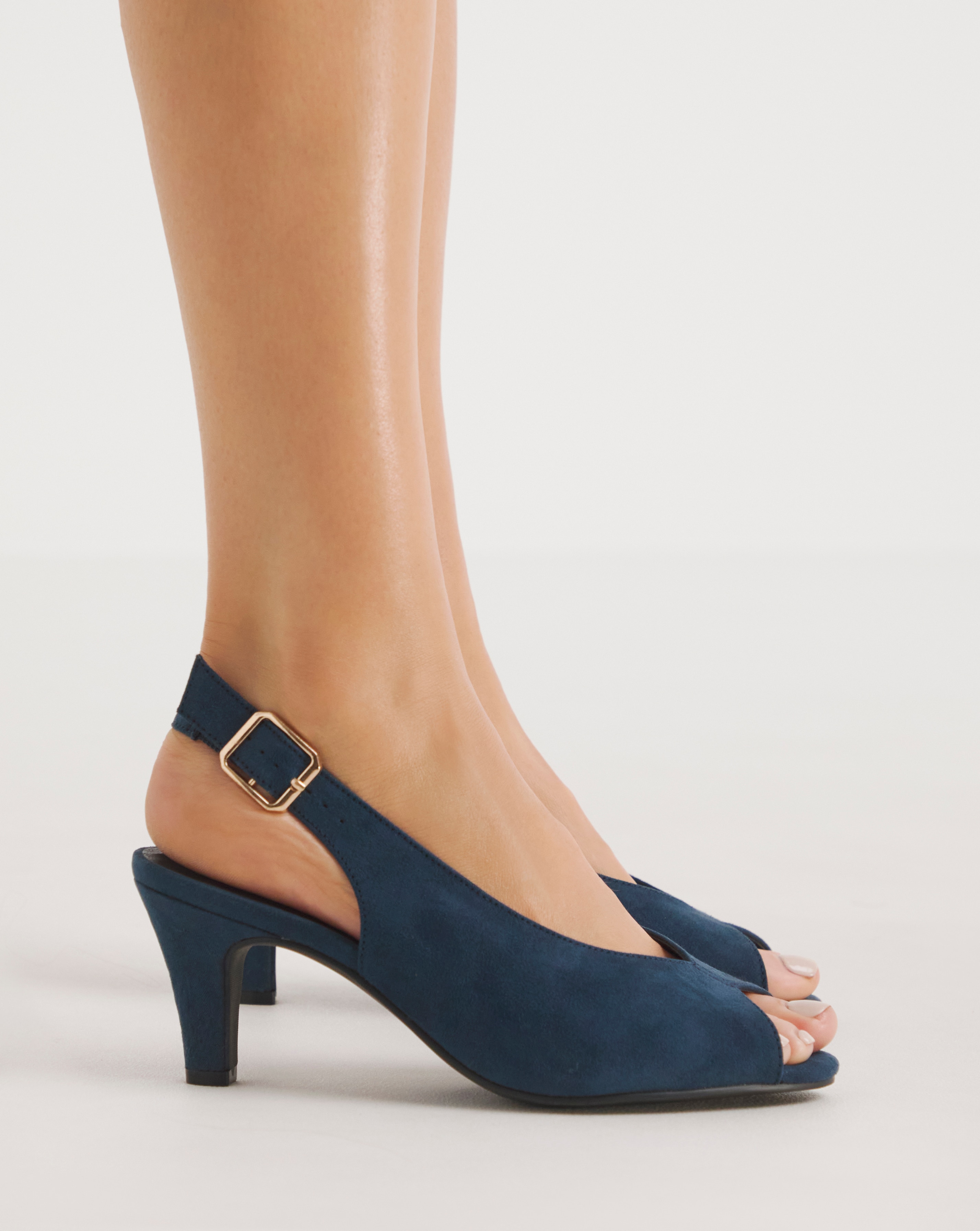 Scarlett Peep Toe Shoe - Wide Fit (E)