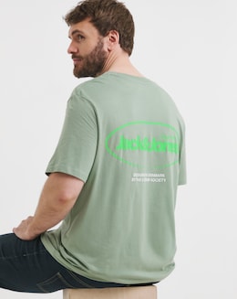 Jack &amp; Jones Bradley Back Graphic T-Shirt - Green