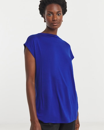 Cobalt Extended Neck Jersey Top