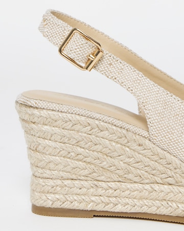 Neo Espadrille Wedge Slingback Shoes - Wide Fit (E)