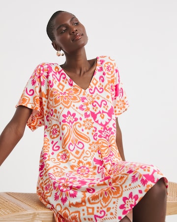 Great Value V Neck T-Shirt Dress