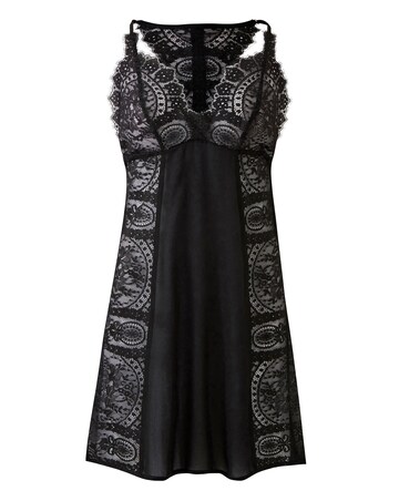 Figleaves Curve Adore Chiffon Chemise - Black