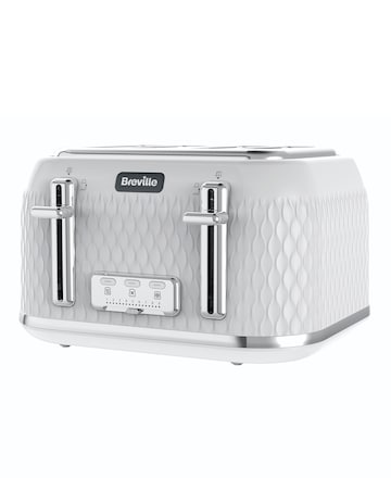 Breville VTT911 Curve 4 Slice White Toaster