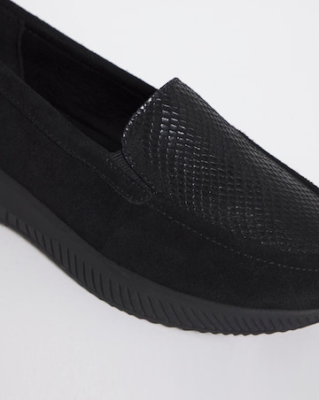 Heavenly Soles Fia Sporty Leather Loafer - Extra Wide Fit (EEE)