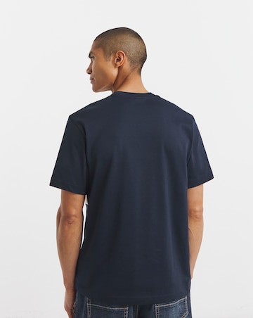 Lacoste Short Sleeve Tennis Chest Stripe T-Shirt - Navy