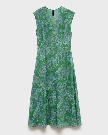 Mango Green Floral Midi Dress
