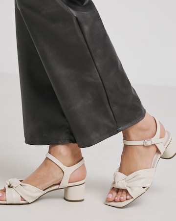 Tamika Volume Twist Flexible Sole Block Heel Sandals - Wide Fit (E)