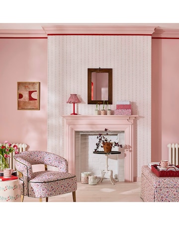 Cath Kidston Rose Ticking Stripe Wallpaper