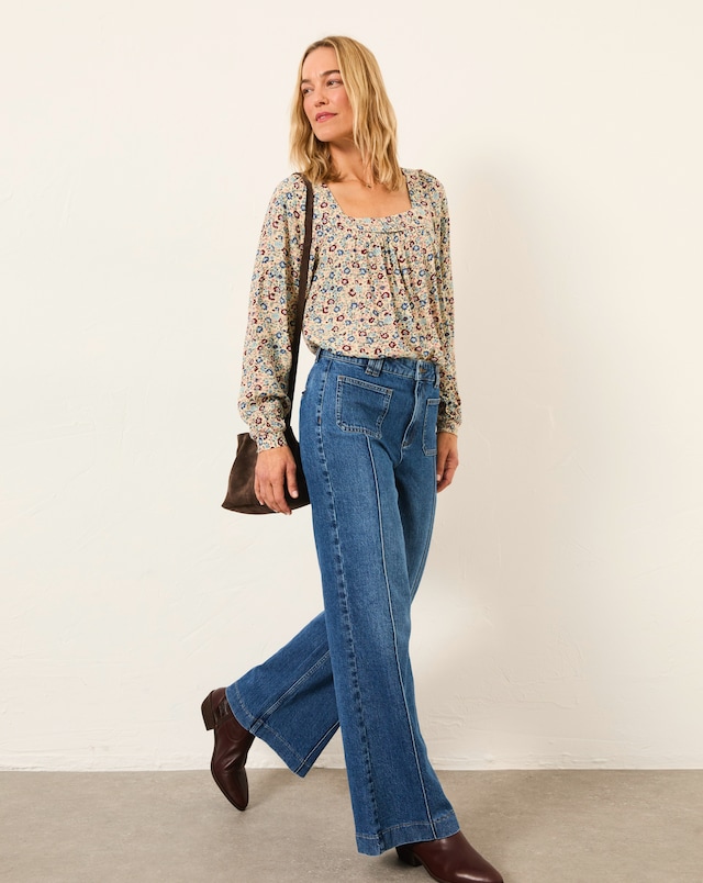 FatFace Cat Ditsy Blouse