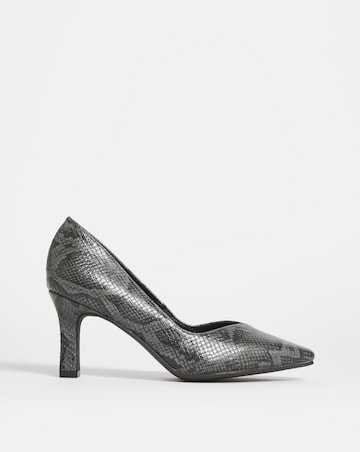 Heeled Court Shoe - Wide Fit (E)