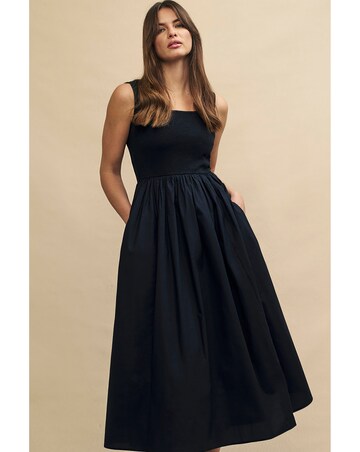 Nobody's Child Black Colorado Skater Midi Dress