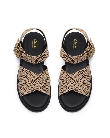 Clarks Animal Print Orinoco3 Cross Sandals - Standard Fit (D)