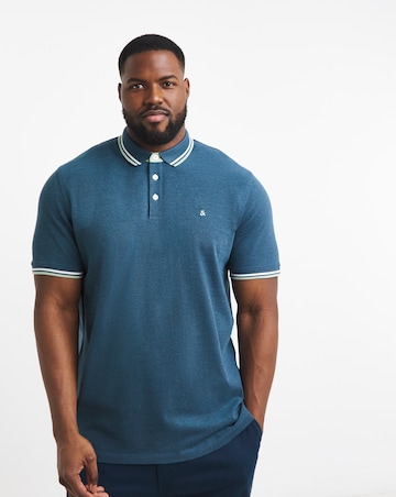 Jack & Jones Premium Paulos Tipped Polo - Blue