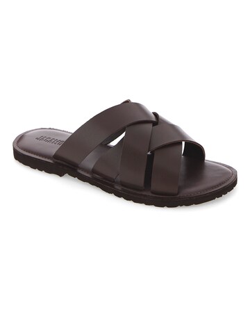 Lightweight Cross Strap Sandal Wide Fit
