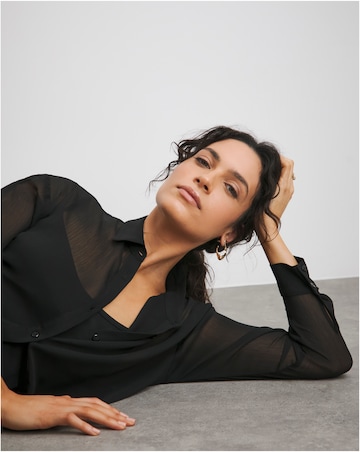 Chiffon Oversized Shirt with Cami