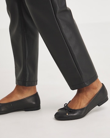 Talia Leather Ballerina Shoes - Wide Fit (E)