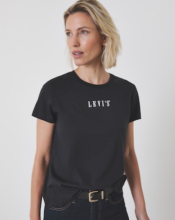Levi's Perfect Tee Embroidered Caviar
