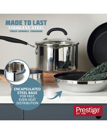 Prestige Made to Last 3 Piece Straining Saucepan Set