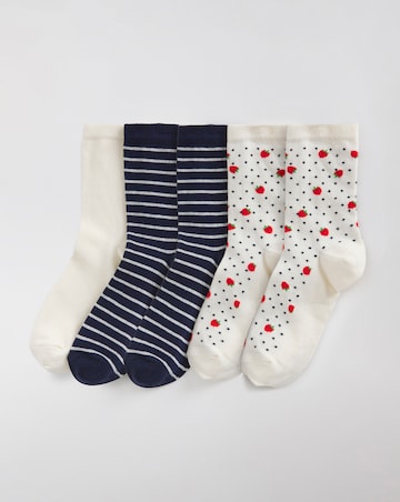 Pretty Secrets (5 Pair Pack) Ankle Socks (Wide Fit)