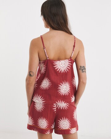 Chelsea Peers Cheesecloth Strappy Cami Top and Shorts Pyjama Set