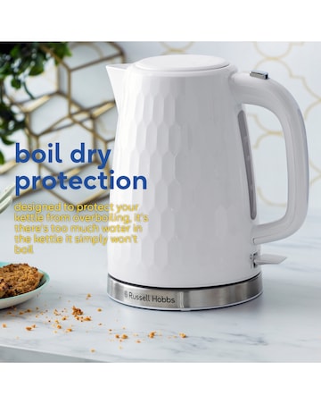 Russell Hobbs 26050 Textured Honeycomb White Kettle