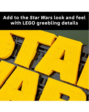 LEGO Star Wars Brick-Built Star Wars Logo Sign, Model Kit for Adults 75407