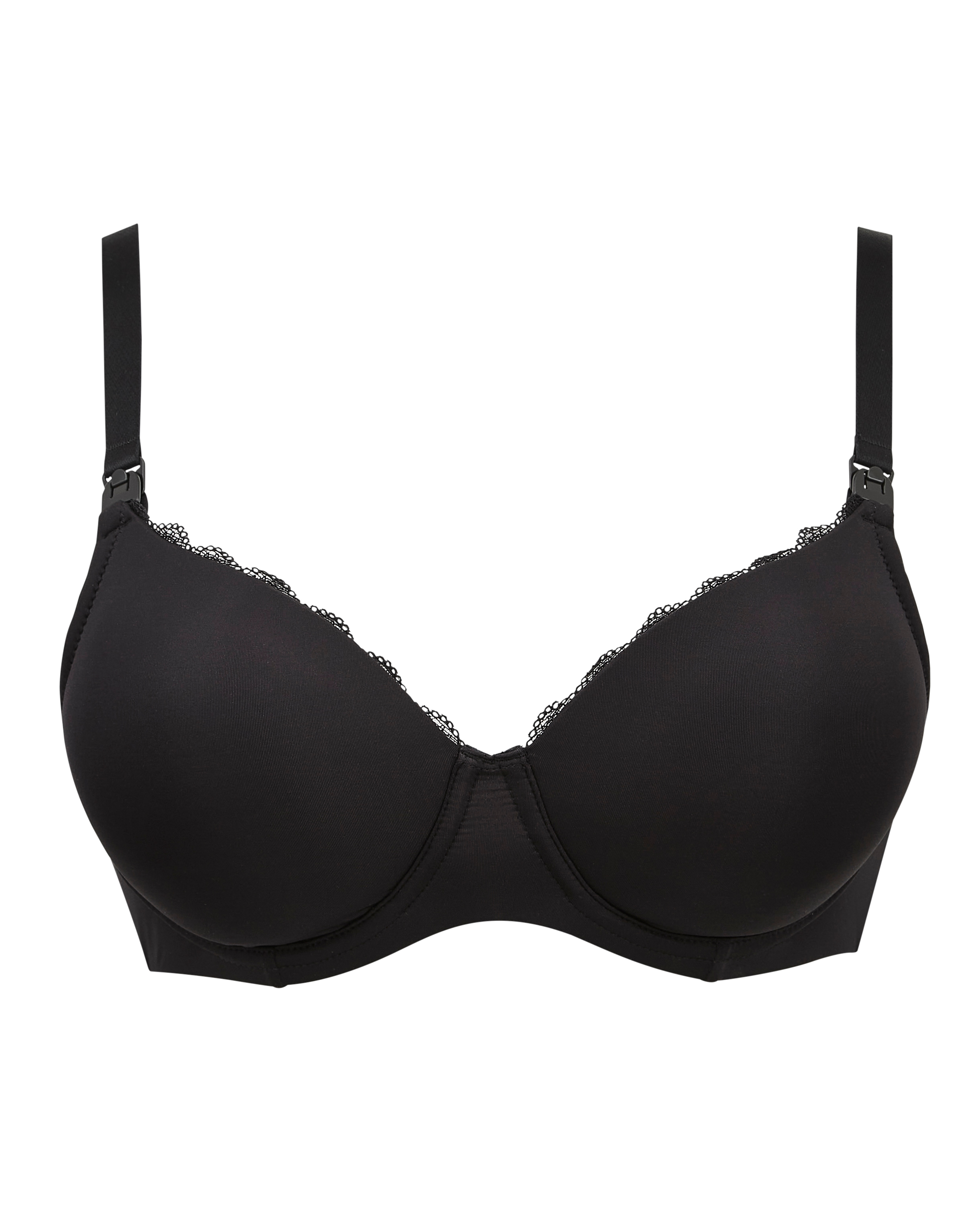 Figleaves Flexi Wire Moulded Nursing Bra C-H - Black