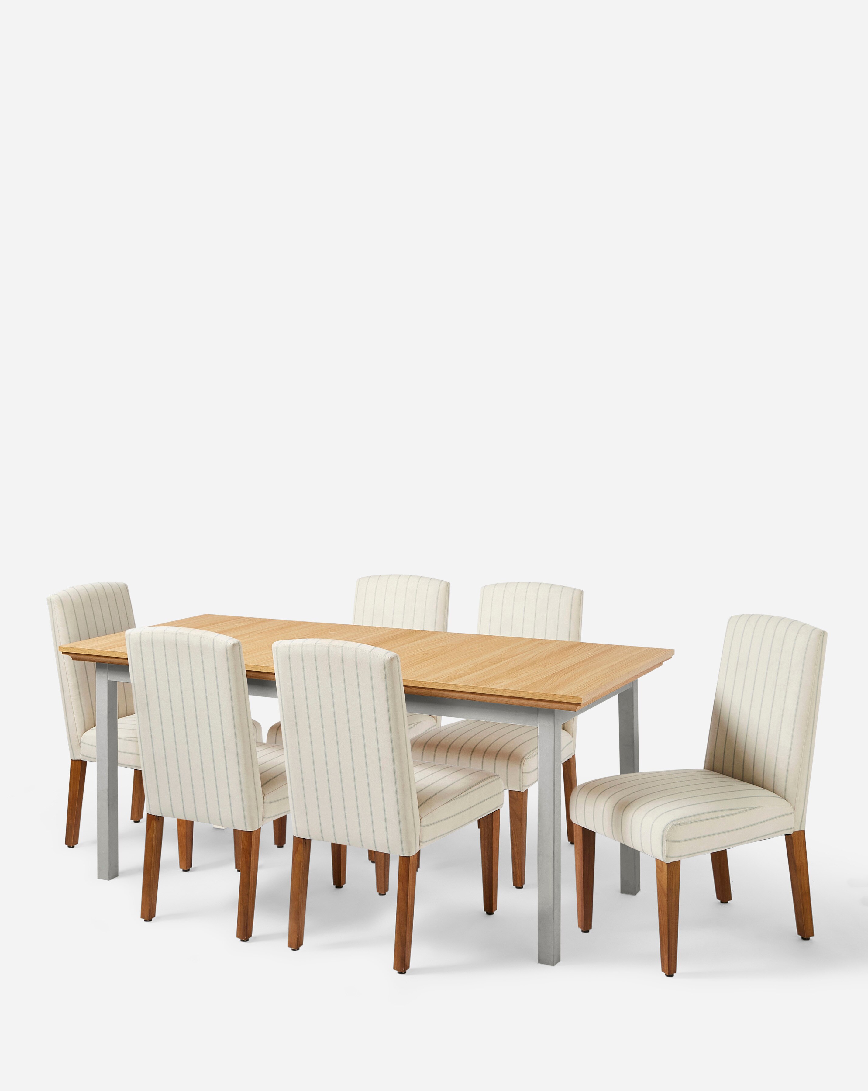 Julipa Ashford Extending Dining Table with 6 Everly Chairs | JD