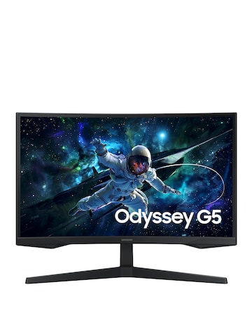 Samsung 27in Odyssey G5 QHD 165Hz 1ms VA LCD Curved Gaming Monitor - Black