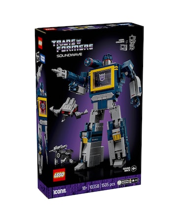LEGO Icons Transformers: Soundwave Model Kit, Home and Office Decor Set
