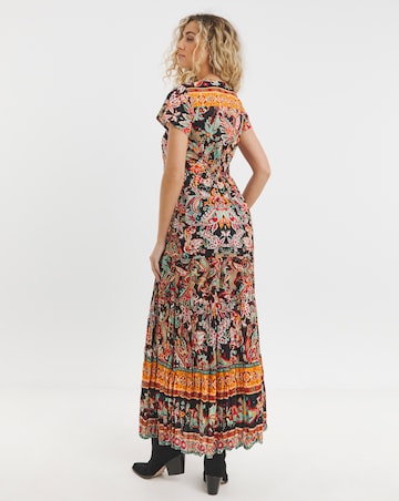 Joe Browns Saffron Border Print Cotton Maxi Dress