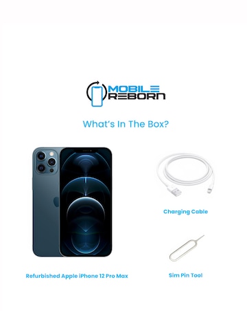 Refurbished Apple iPhone 12 Pro Max 128GB - Pacific Blue (Pristine Condition)