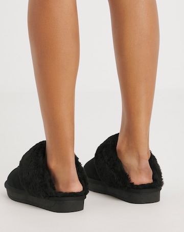 Albza Suede Closed Toe Slippers - Wide Fit (E)