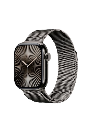 Apple Watch Series 10 GPS/Cellular 42mm Slate Titanium Case, Slate Milanese Loop