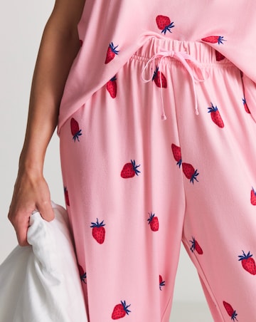 Pretty Secrets Supersoft Pyjama Set Strawberry Print