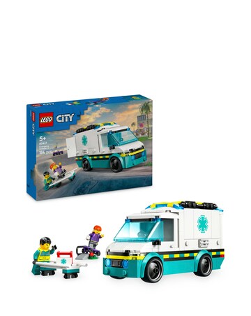 LEGO City Emergency Ambulance Toy Set with Minifigures 60451