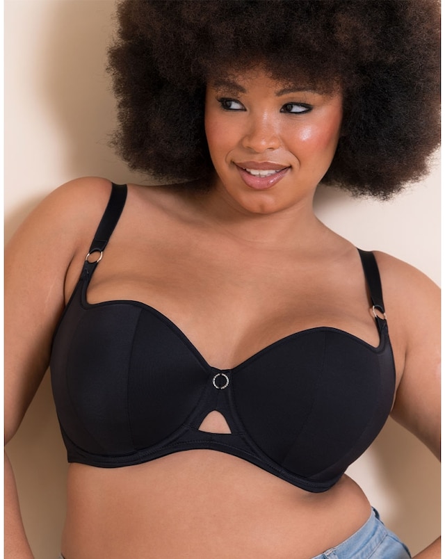 Curvy Kate Boost Me Up Padded Balcony Bra Black