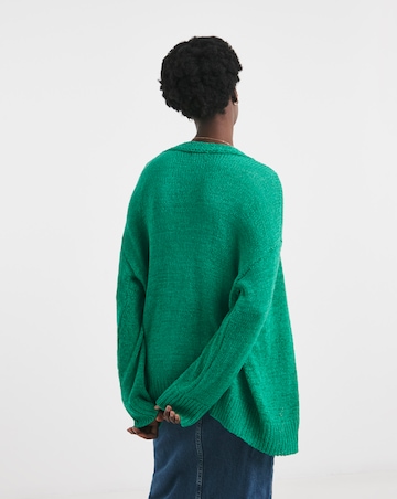 Green Edge To Edge Cardigan