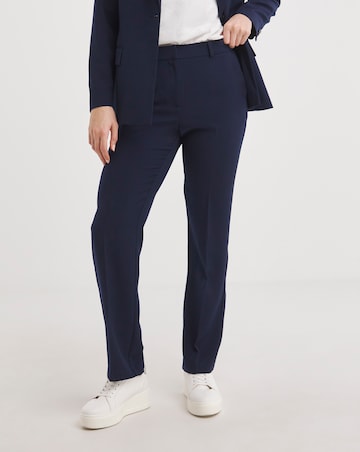 Navy Tailored Straight Leg Trousers