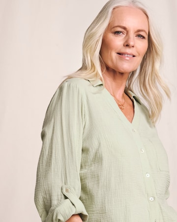 Julipa Longline Pure Cotton Textured Shirt