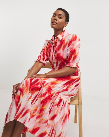 Cotton Voile Midi Shirt Dress