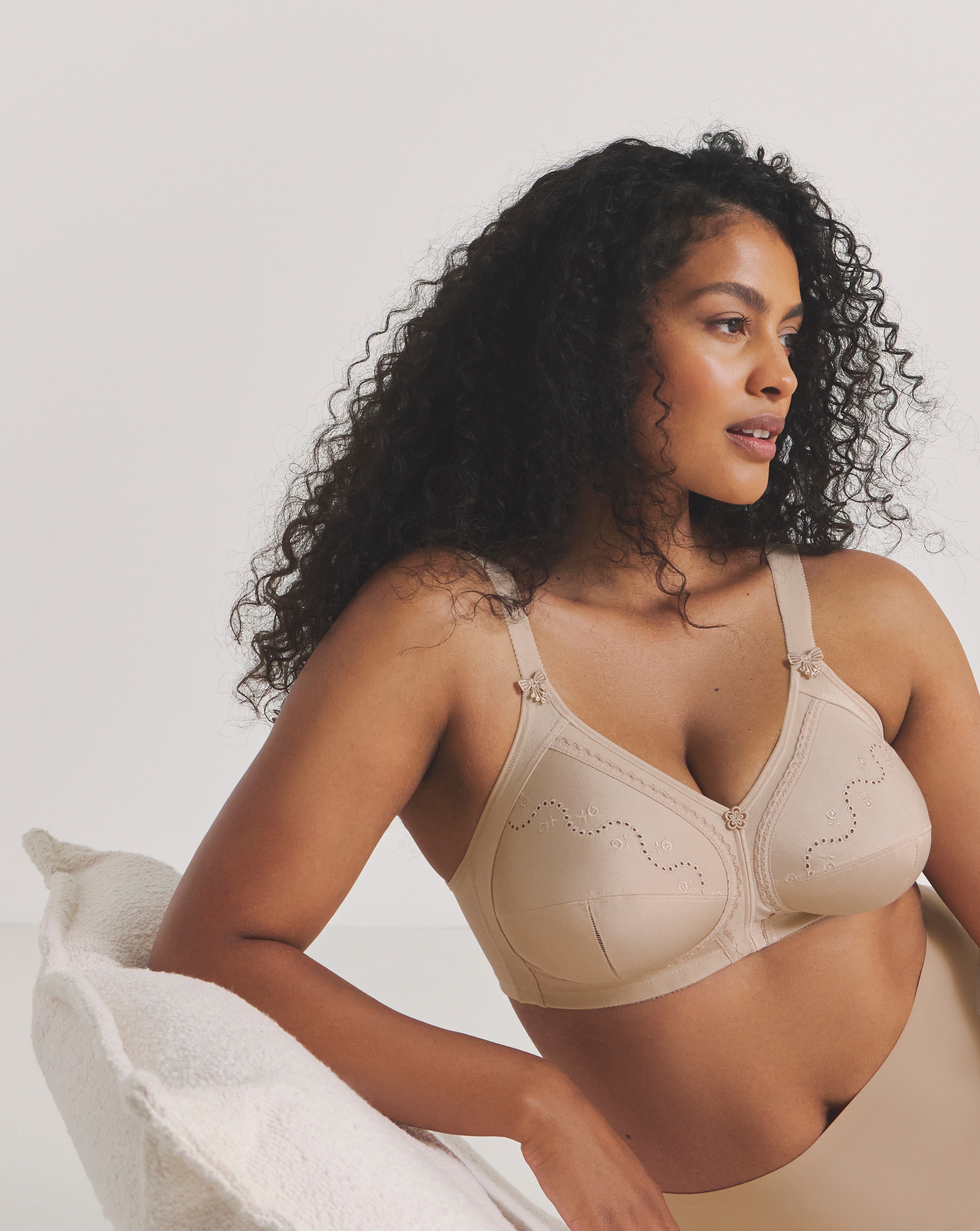 Triumph Doreen Cotton Full Cup Non Wired Bra Skintone