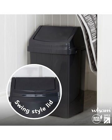 Wham Casa 25L Swing Bin Black