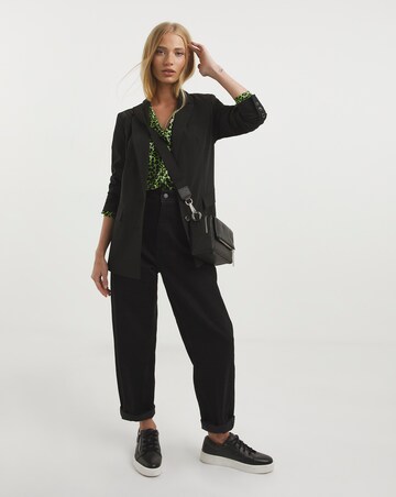 Whistles Leopard Print Collar Top