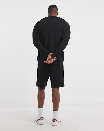 Jack & Jones Beau Sweatshirt & Short Set - Black