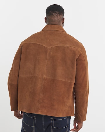 Jack & Jones Premium 100% Suede Jacket - Tan