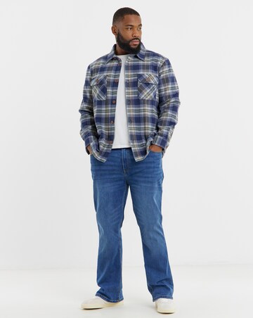 Bootcut Fit Stretch Jeans Mid Wash