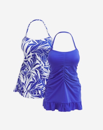 Value 2 Pack Bandeau Swimdresses With Detachable Straps